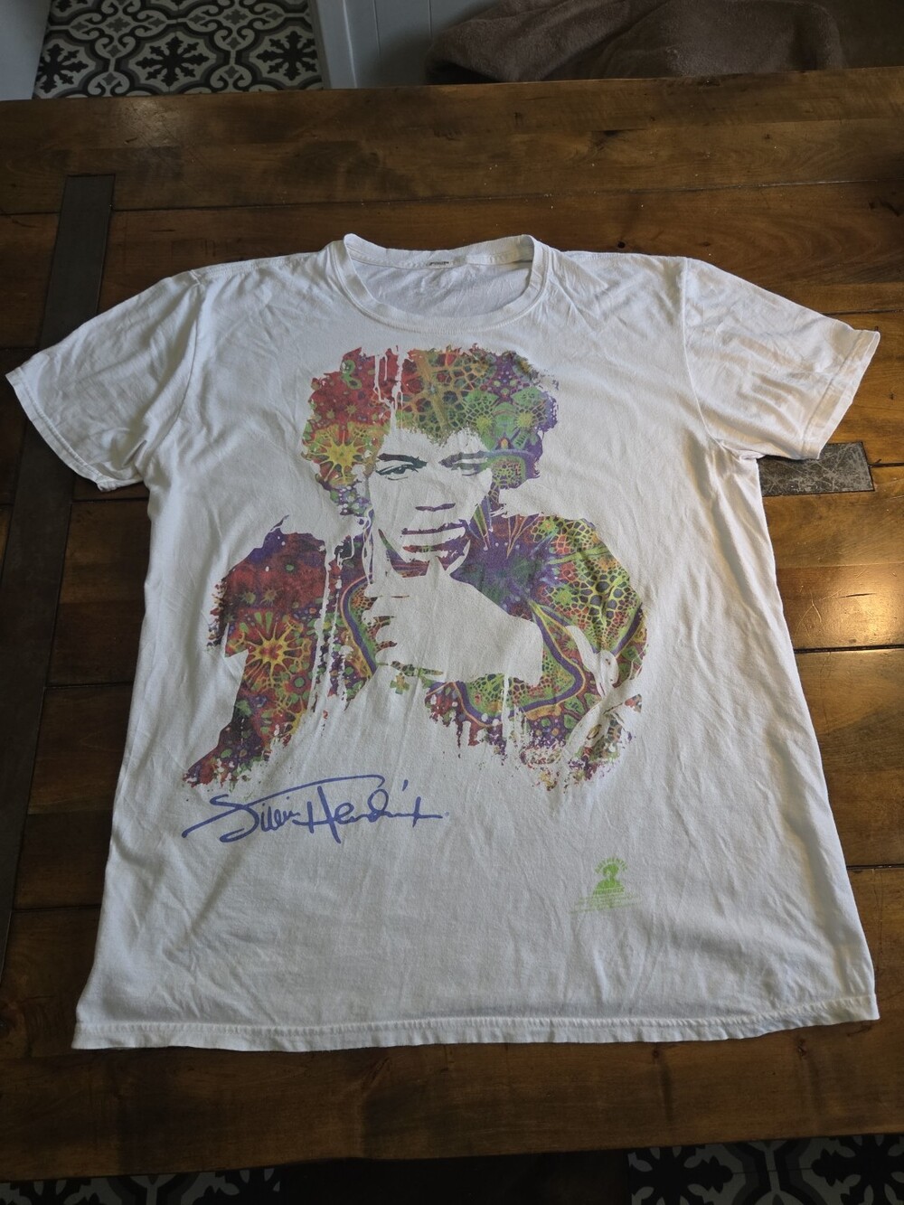 Liquid Blue Jimi Hendrix Riding with the Wind Shirt Mens XL Psych White Graphic